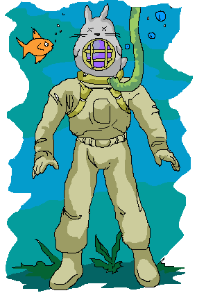 Dead Totoro Deep Sea Diving Helmet